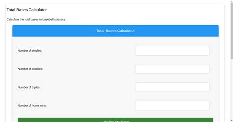 Total Bases Calculator .